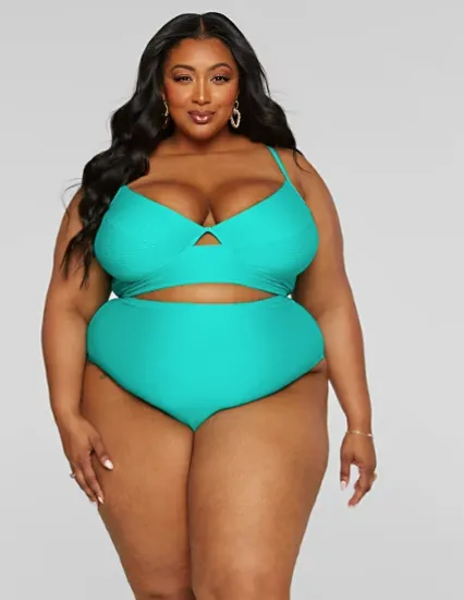 Fashionable plus size swimsuit