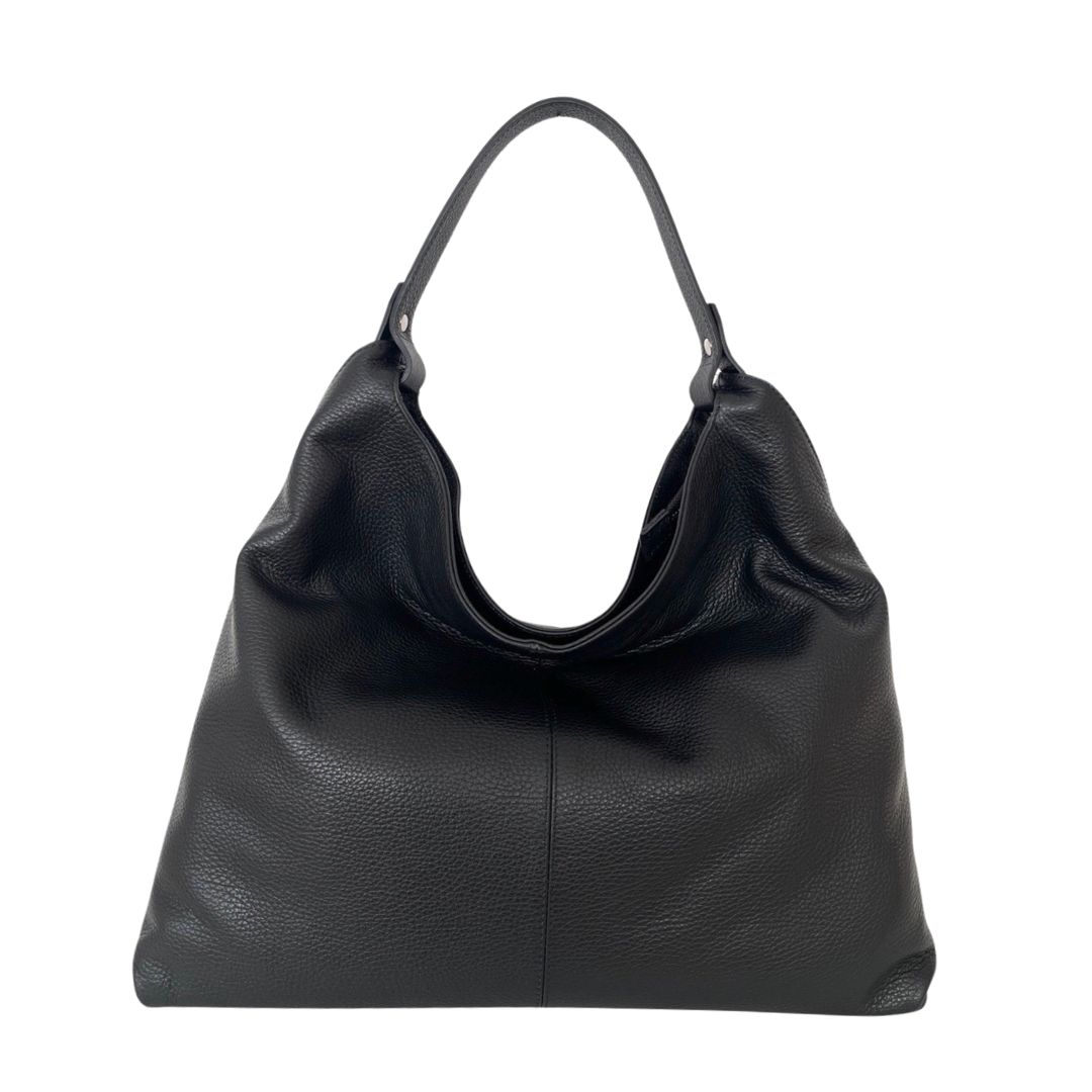The Leather Mob Copenhagen Black Leather Hobo Shoulder