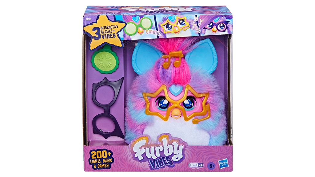 Hasbro Furby Vibes Interactive Plush with 3 Glasses