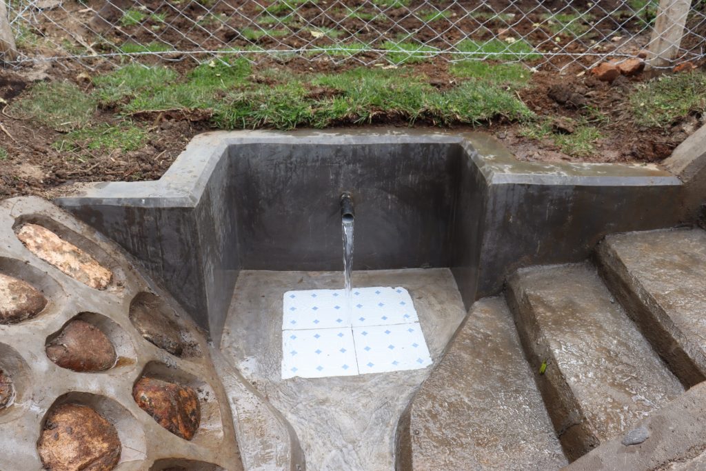 Protected spring water source