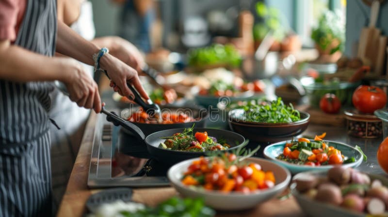 Home Cooking Session with Fresh Vegetables and Healthy Dishes Stock Image -  Image of natural, homemade: 312338819