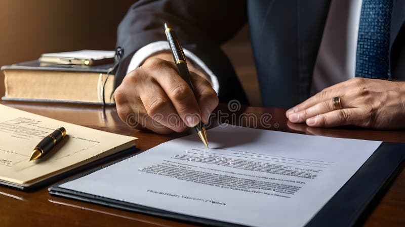 Professional Signing Legal Document