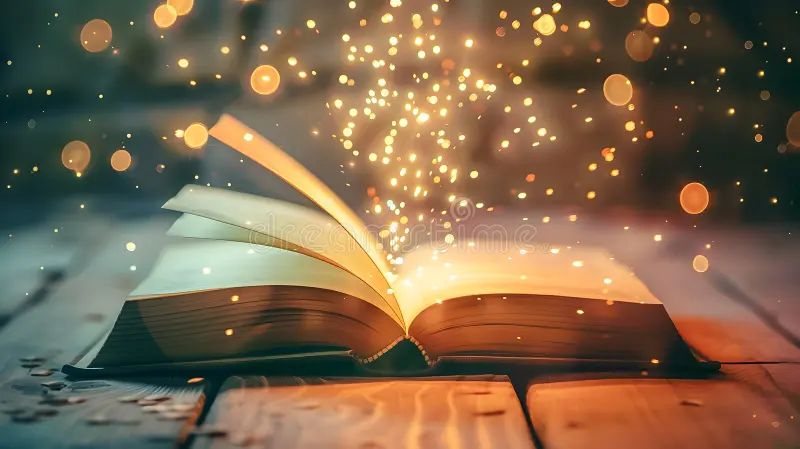Magical glowing book