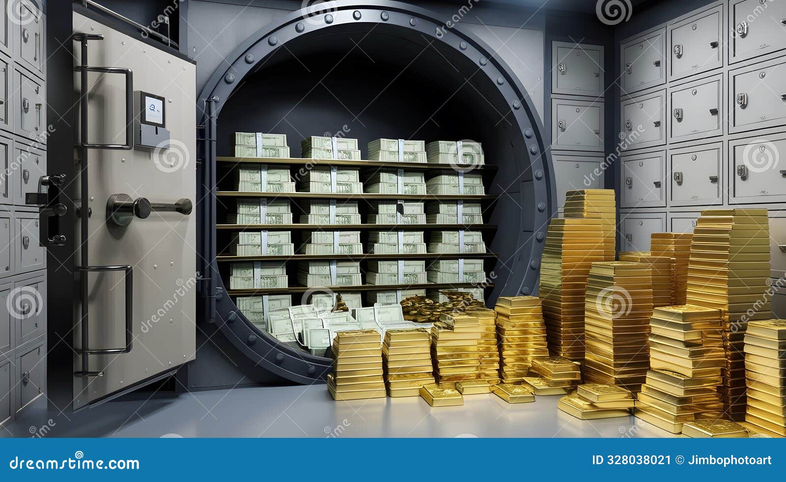 Money in Safe Vault