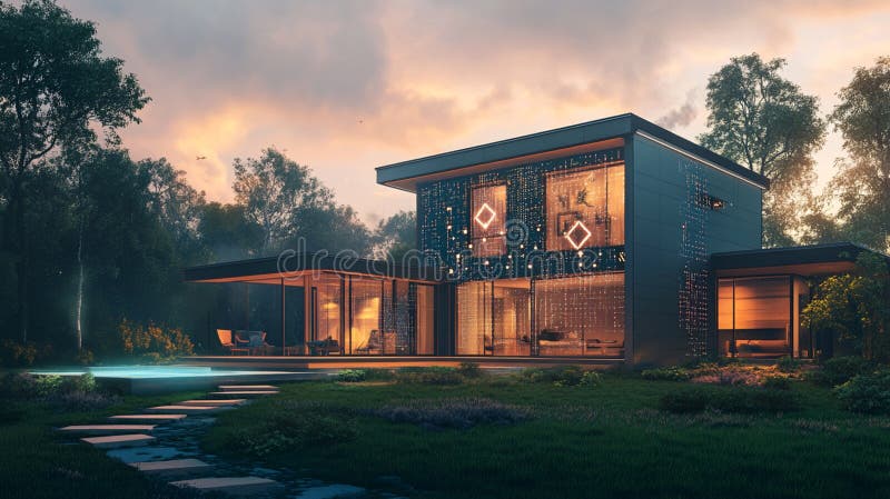 Modern night villa