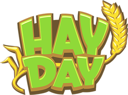 Hay Day official game logo featuring wheat and farming theme