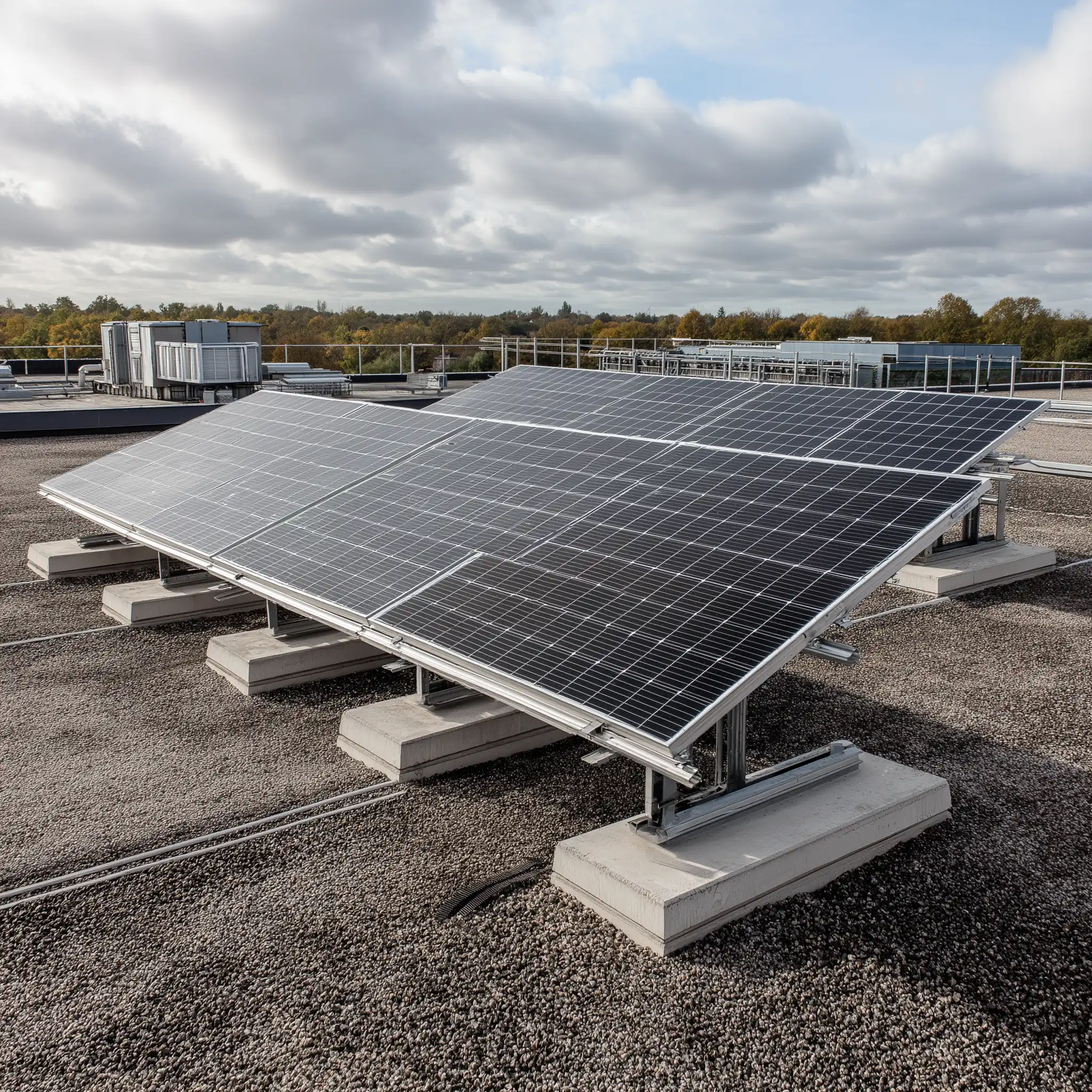 Flat Ballast Concrete Solar Mounting System | Valsa Engineering