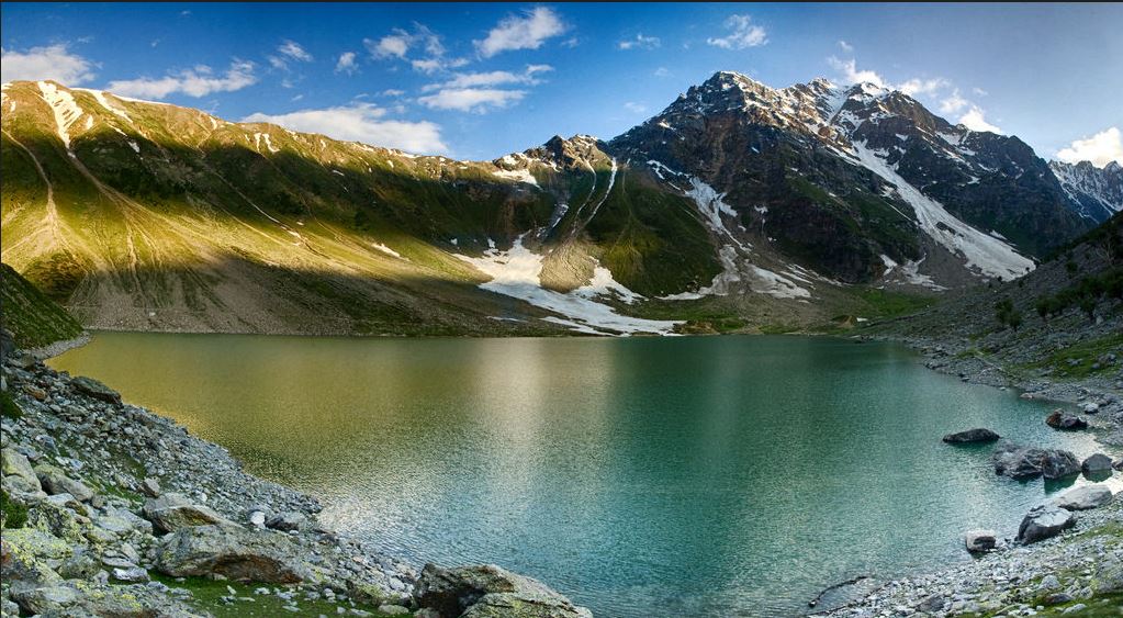 Rama Lake Astore - High Altitude Lake with Snow Mountains
