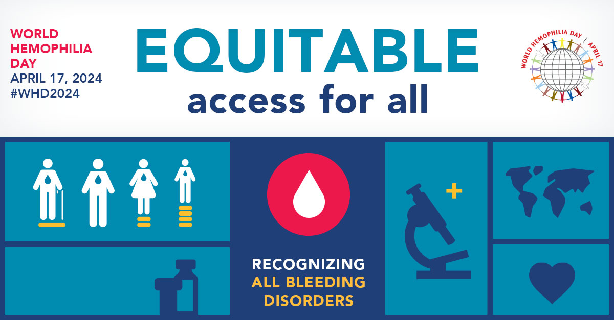 World Hemophilia Day Official Banner - Equitable Access for All