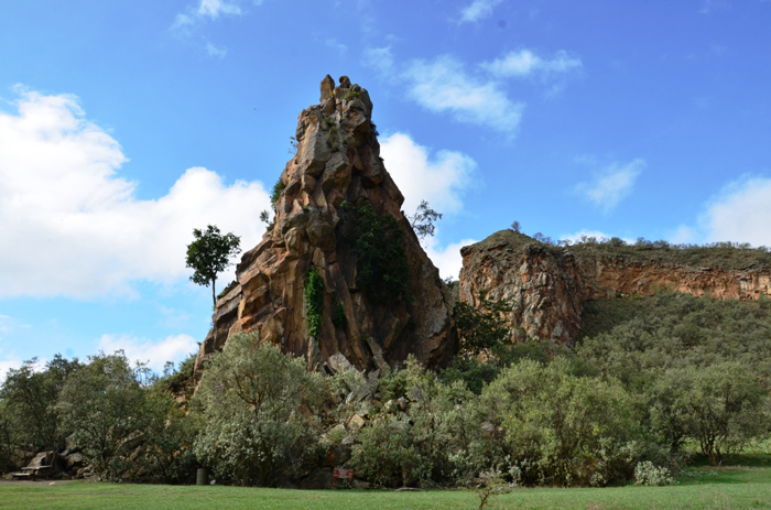 Gorge landscape in Hell's Gate National Park, Kenya