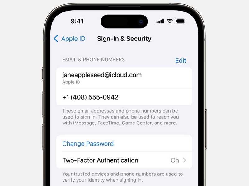 iPhone Apple ID登录与安全性设置