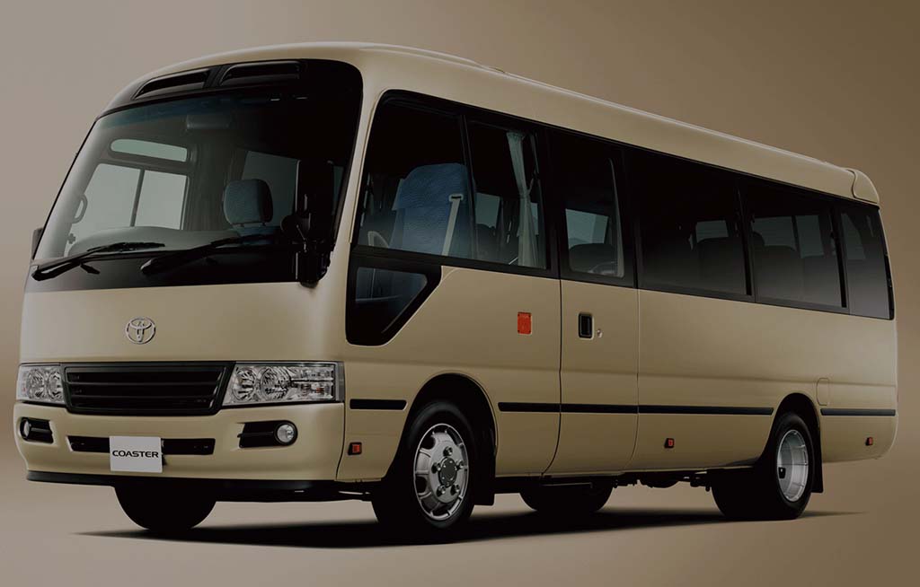Toyota Coaster Bus 22 Seats for Large Group Corporate Tours Northern Pakistan Gilgit-Baltistan