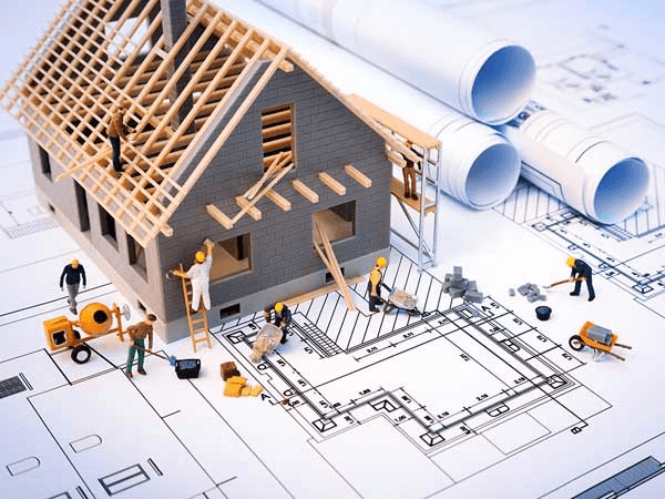 House construction phases model