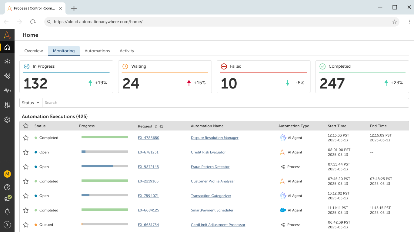 Autonomous Enterprise Automation Dashboard