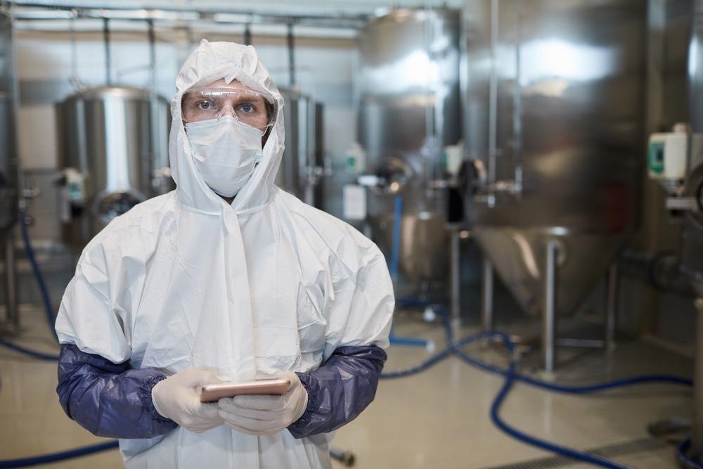 Chemical engineer working in nanotechnology laboratory