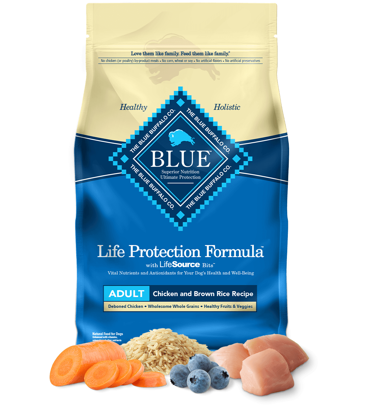 Blue Buffalo Life Protection Formula Adult Dry Dog Food, Chicken & Brown Rice Recipe, 30-lb Bag