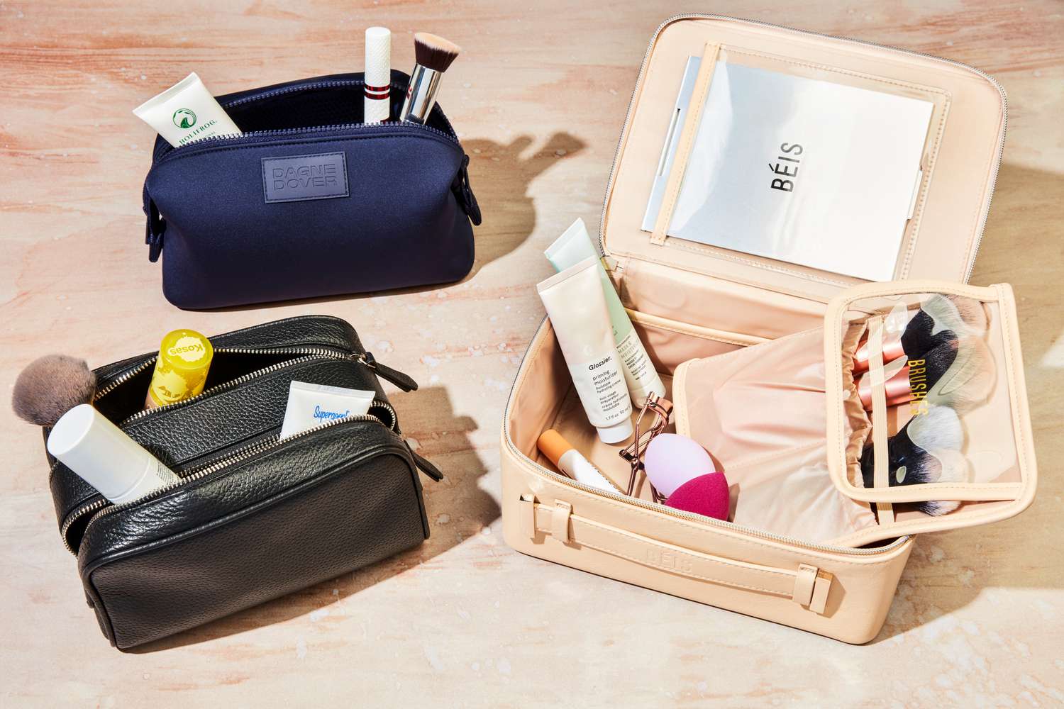 Byrdie Best Makeup Bag Cosmetic Organizer Pouch