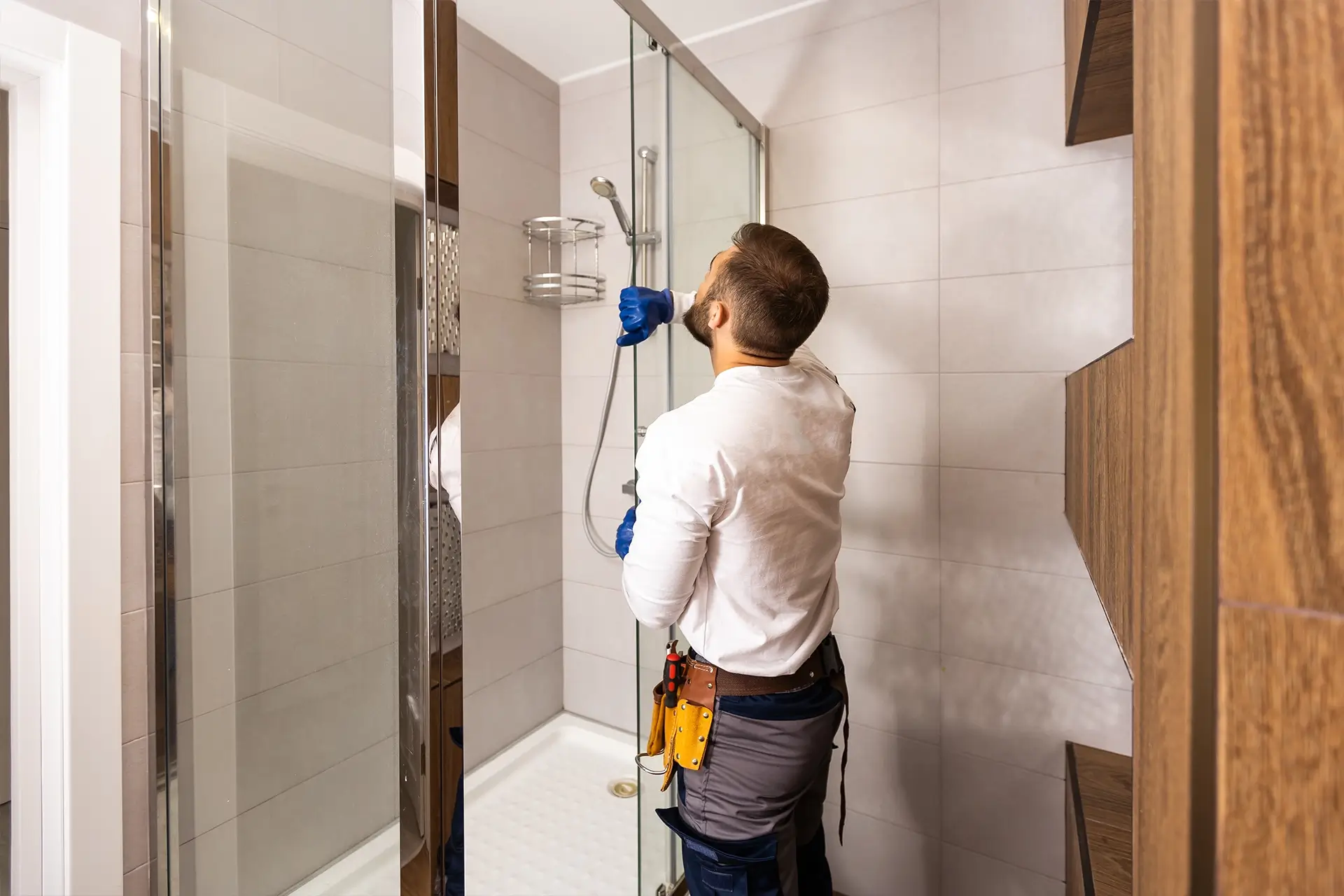 Shower and bathroom fixture installation