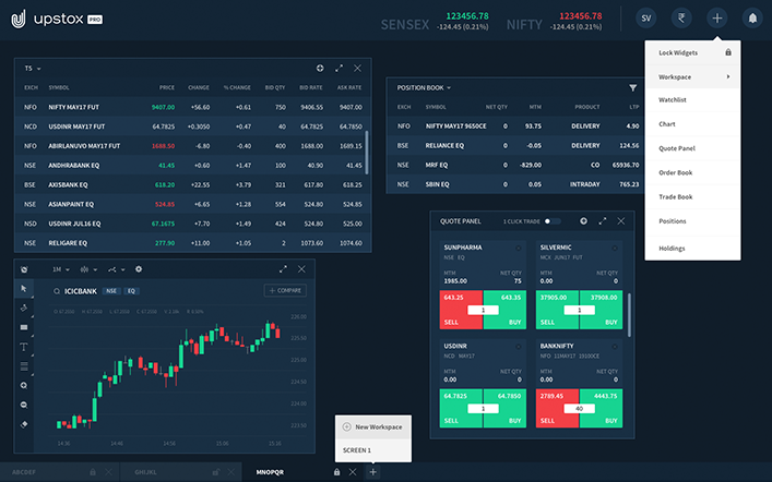 Upstox Pro Trading Dashboard
