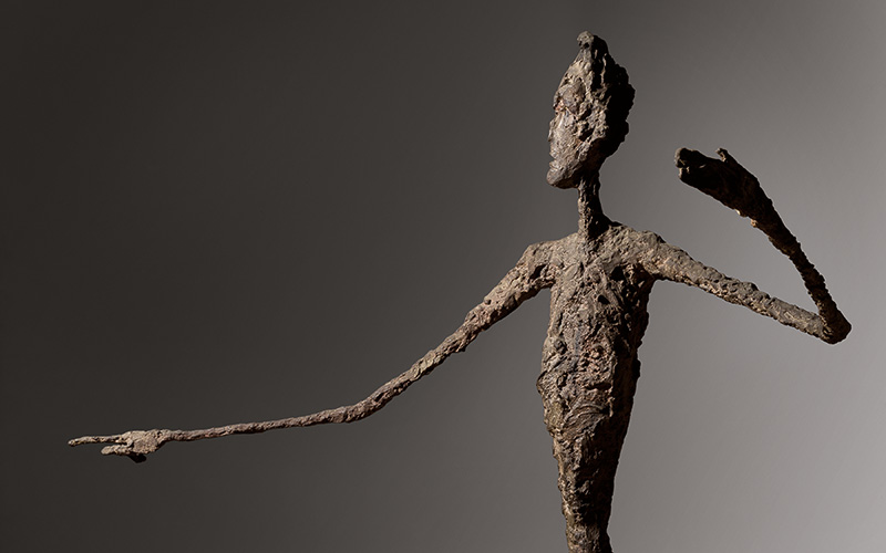 Giacometti Pointing Man sculpture