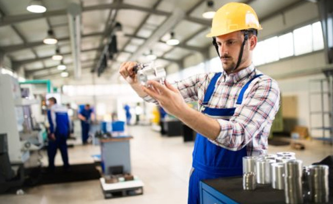 Quality control inspection in a factory