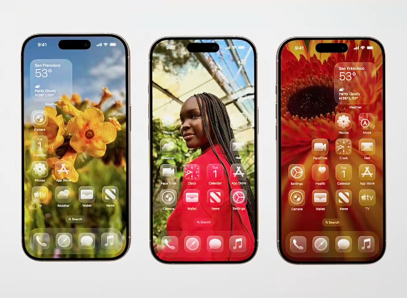 iOS liquid glass design interface