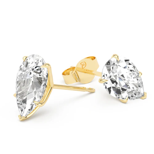 Princess Cut Diamond Stud Earrings Platinum