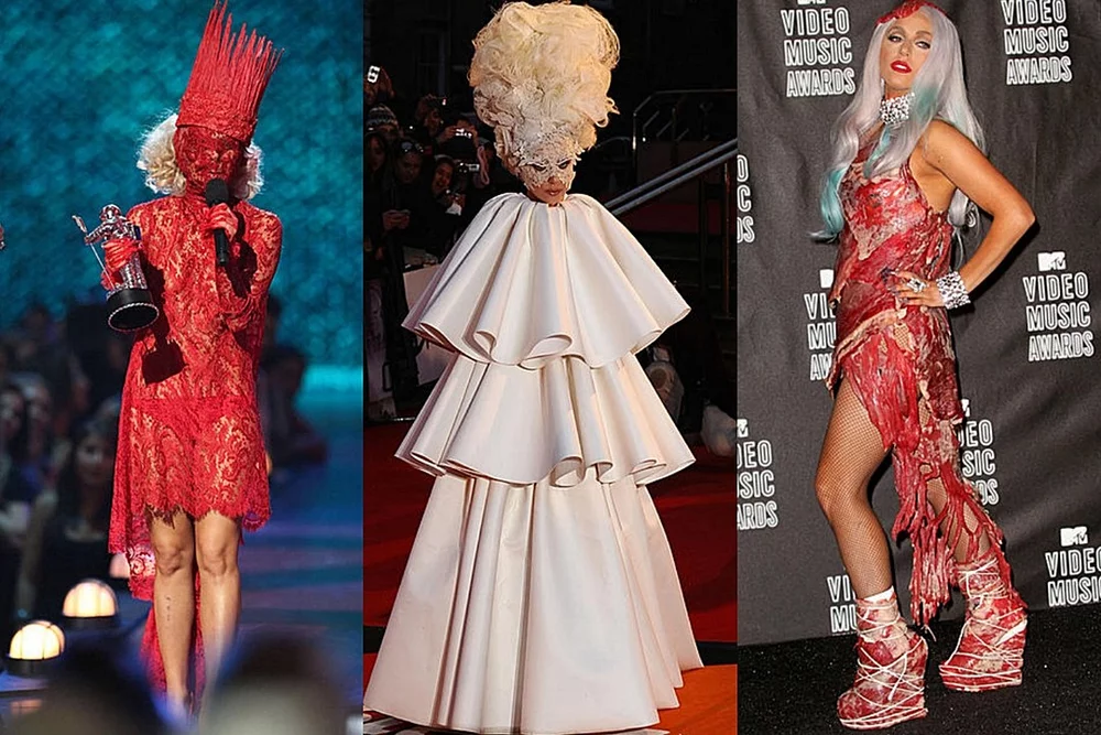 Lady Gaga's symbolic fashion featuring religious and monster motifs