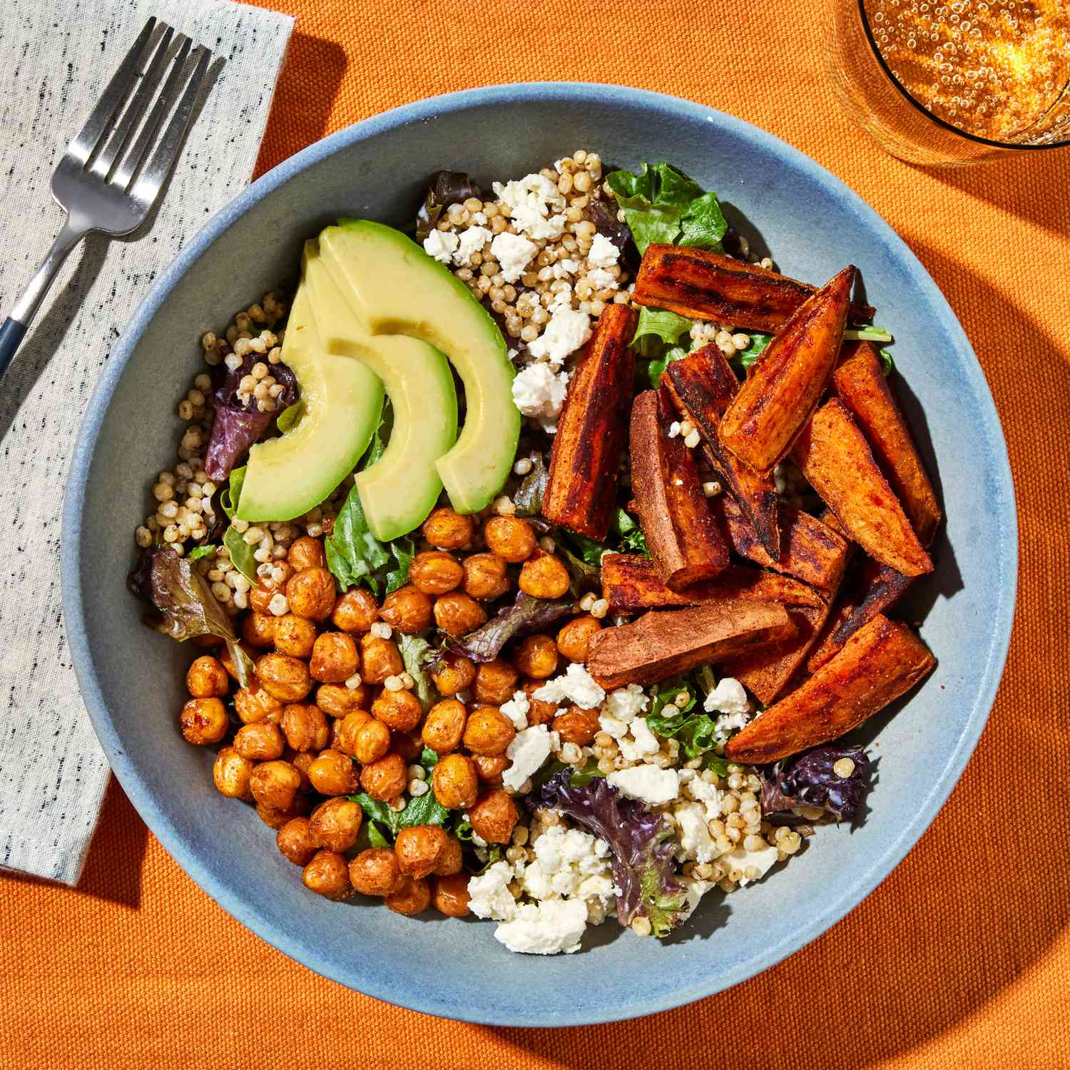 Mediterranean diet grain bowl