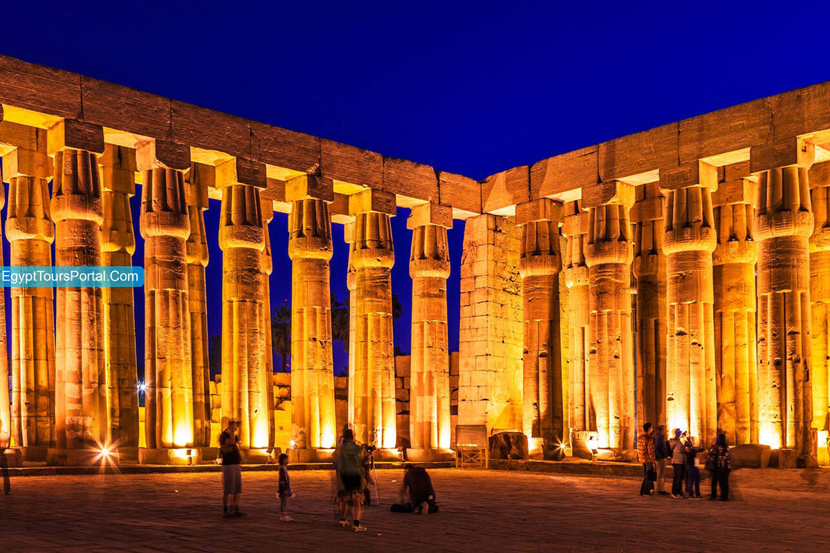 Luxor Temple at night