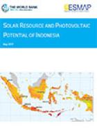 Map of Indonesia with solar energy potential distribution