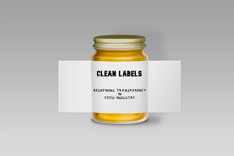 Clean label jar concept representing transparency in food industry packaging