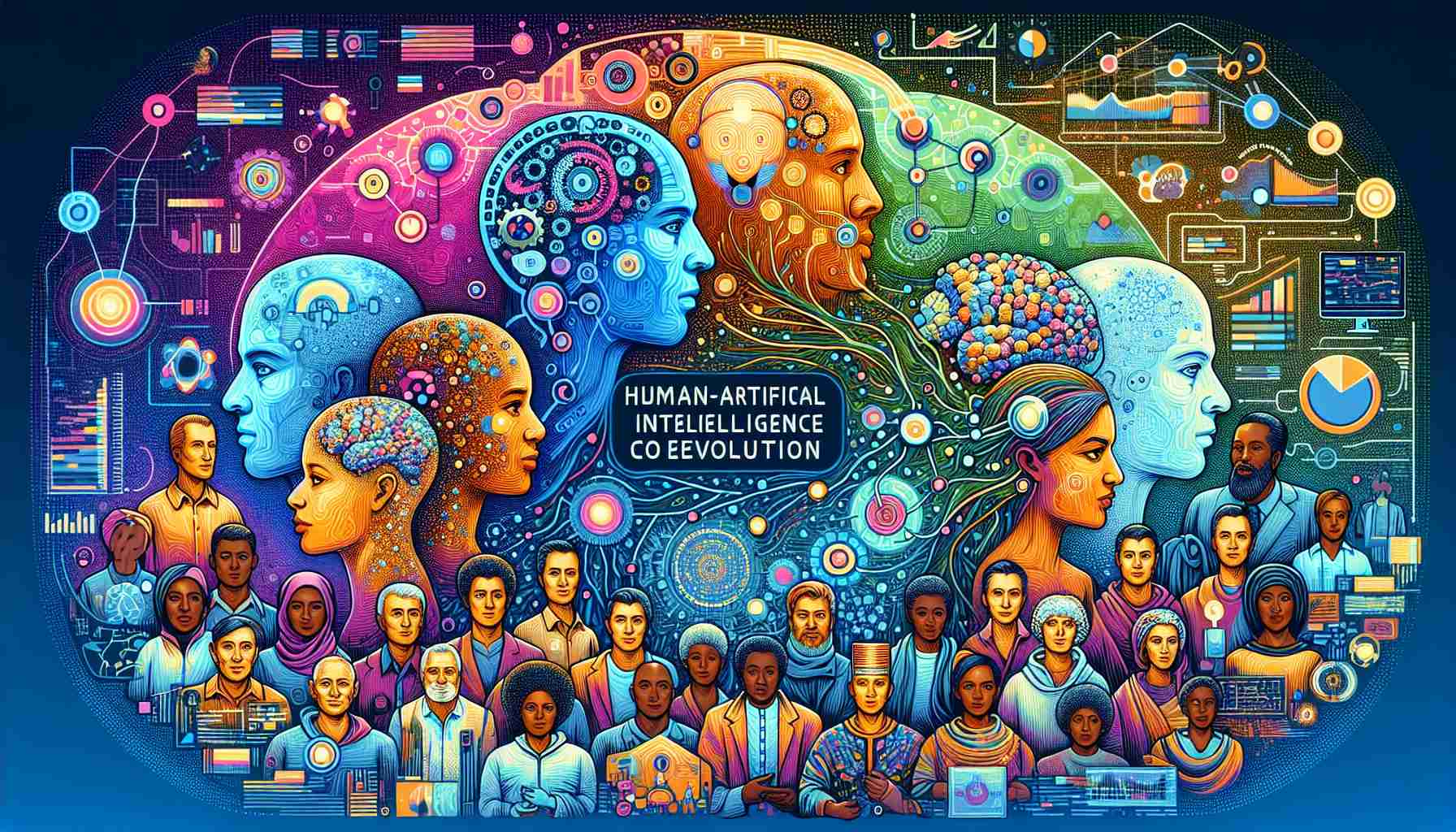 未来人工智能与人类认知协作示意