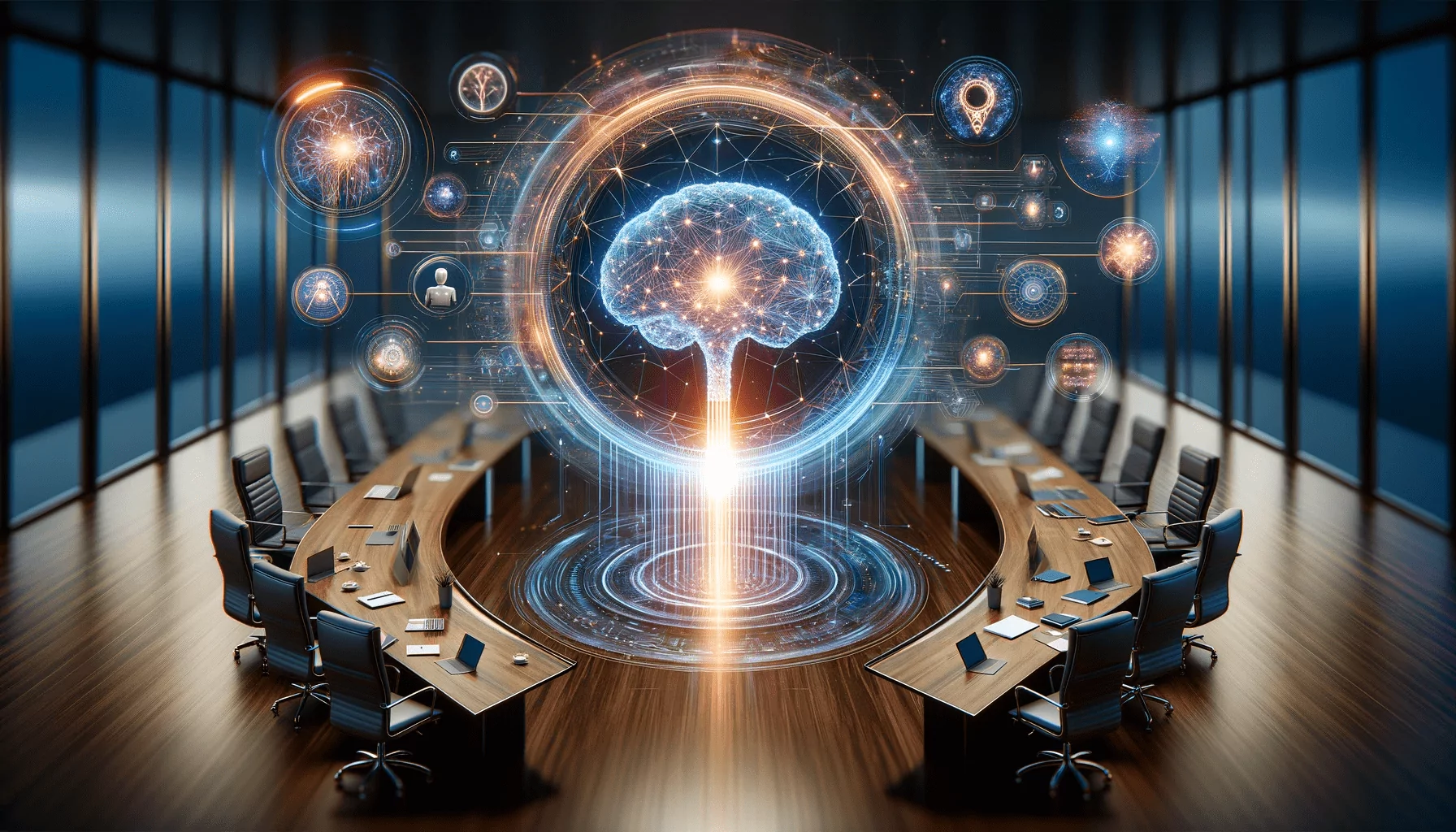 Sala de juntas con IA
