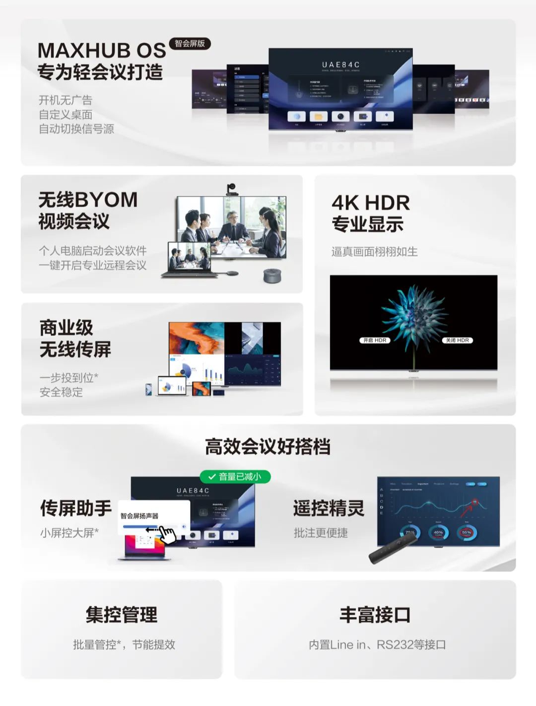 4K HDR专业显示与MAXHUB OS轻会版
