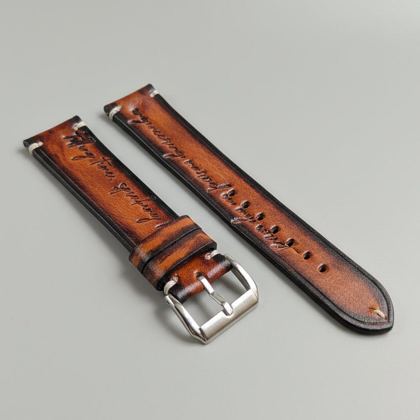 Weathered Brown Quick Release Leather Watch Band
