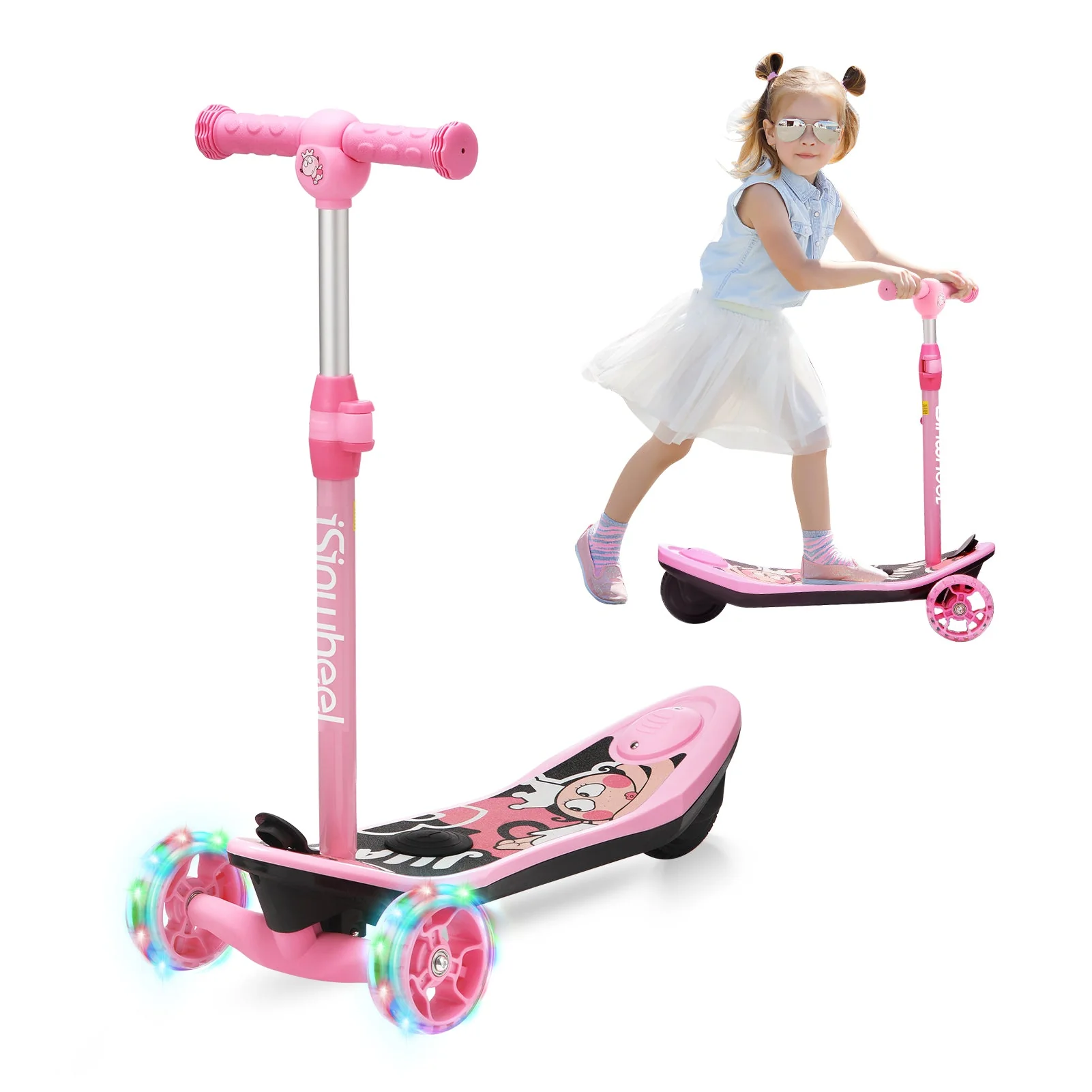 iSinwheel 2-in-1 Electric Scooter for Kids Ages 3-12
