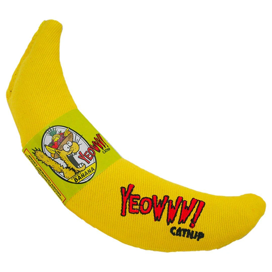 Yeowww! Catnip Toy, Yellow Banana