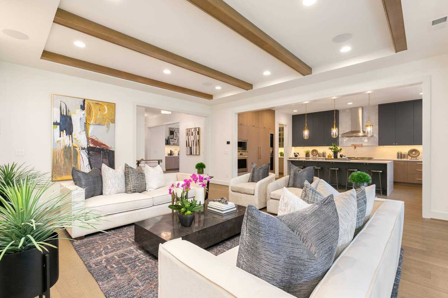 Open concept floor plan living room