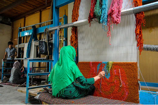 Hand-knotted Baluchi rug from Herat