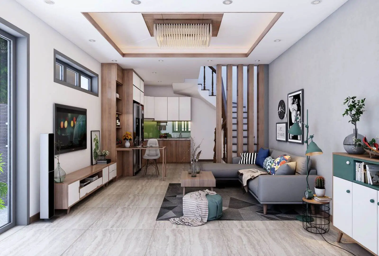 99+ Mẫu thiết kế nội thất phòng khách đẹp hiện đại nhất 2025
