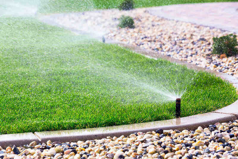Sprinkler system running
