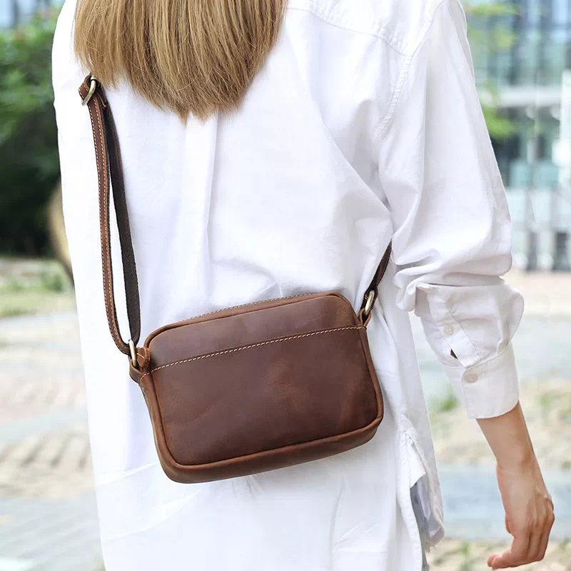 Small Leather Crossbody Camera Bag
