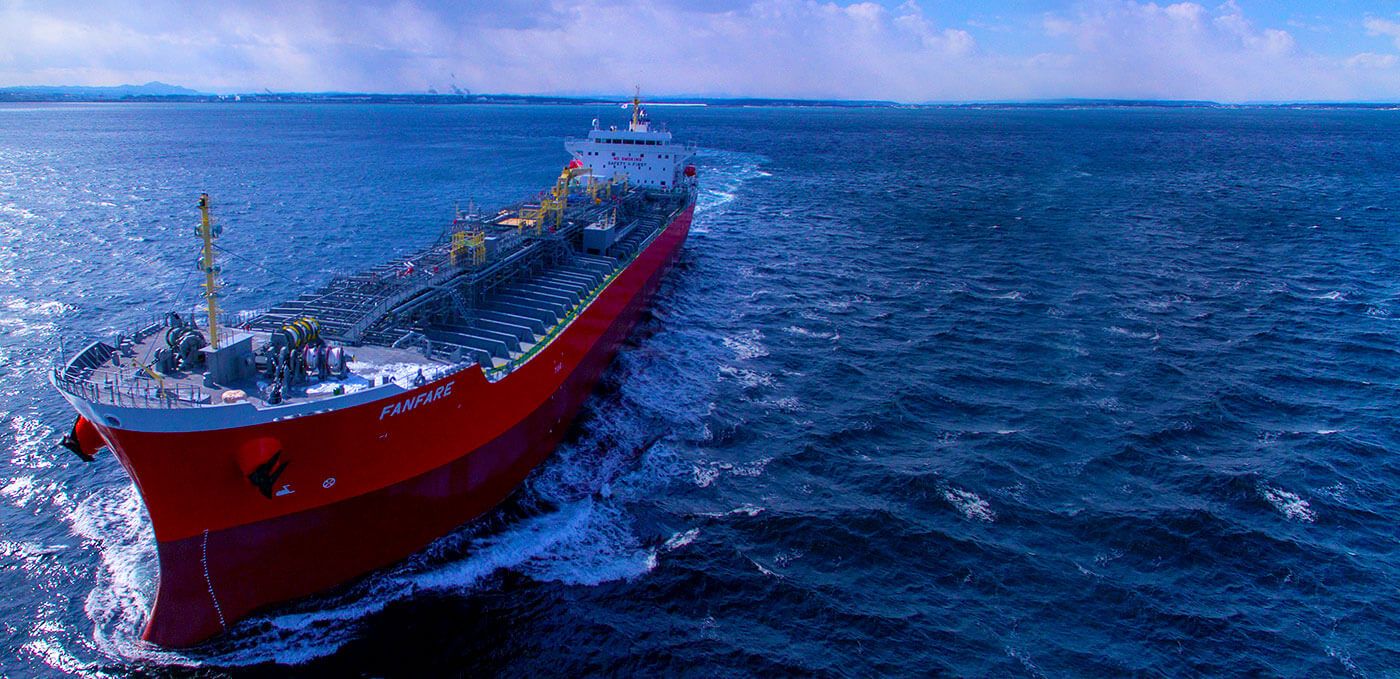 Chemical tanker ship for bulk chemical export from India