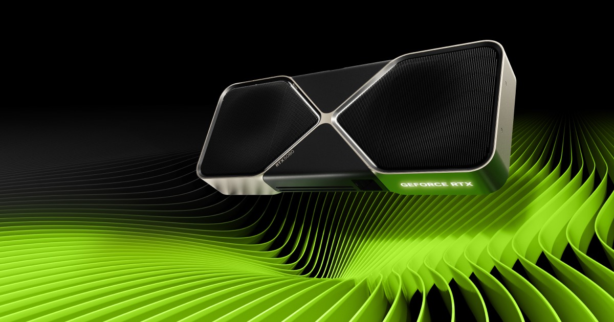 NVIDIA GeForce RTX 5080 Founders Edition with dual axial flow-through fans