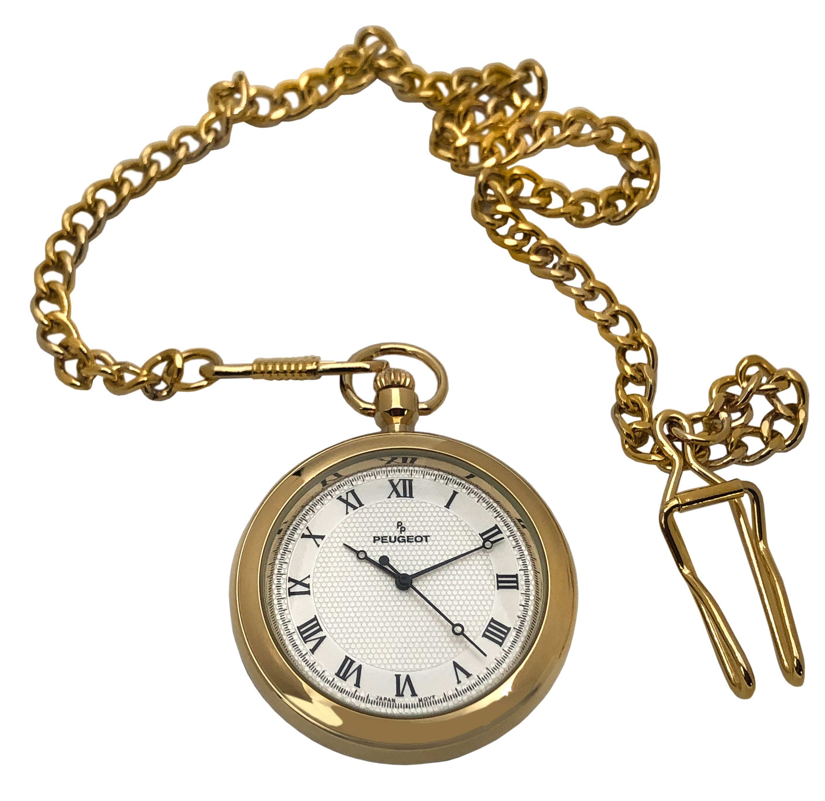Peugeot 14K Gold Plated Vintage Pocket Watch