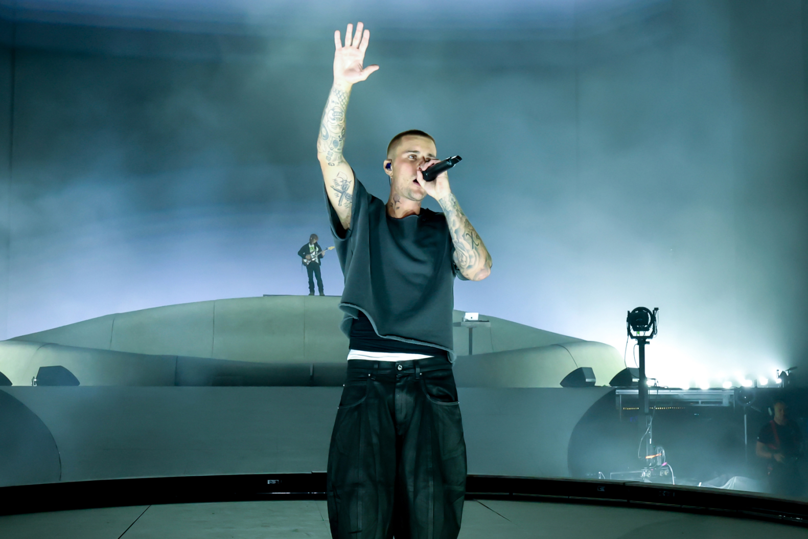 Justin Bieber performing at Coachella 2026 main stage