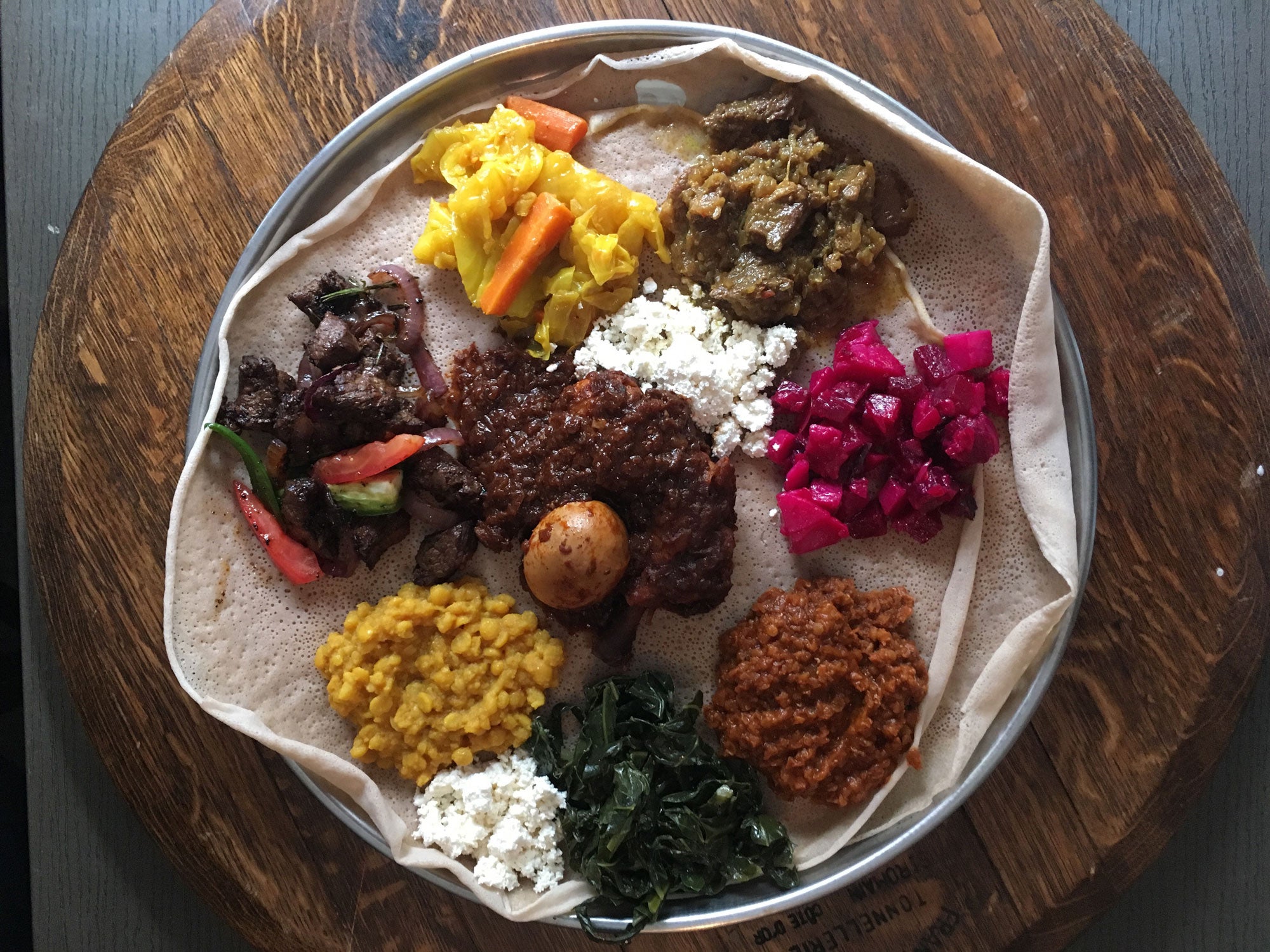 Ethiopian food platter
