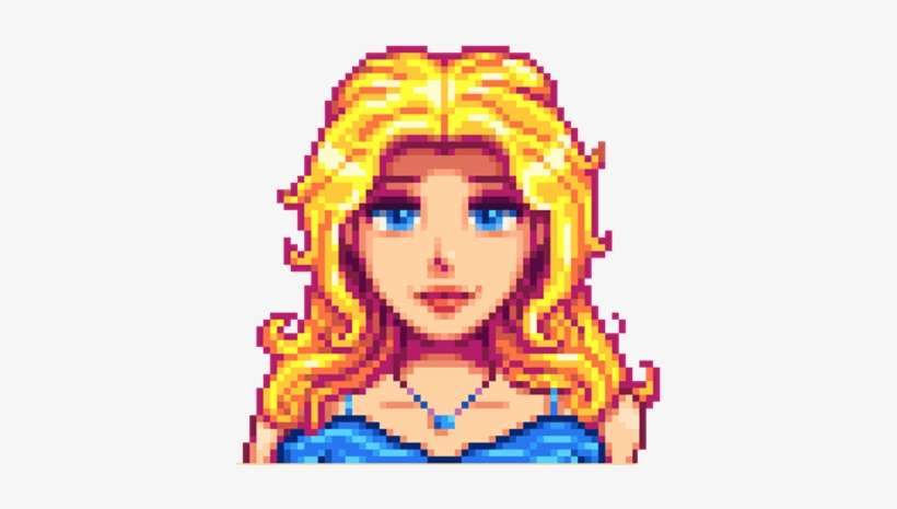 Stardew Valley character Haley taking photos with a camera