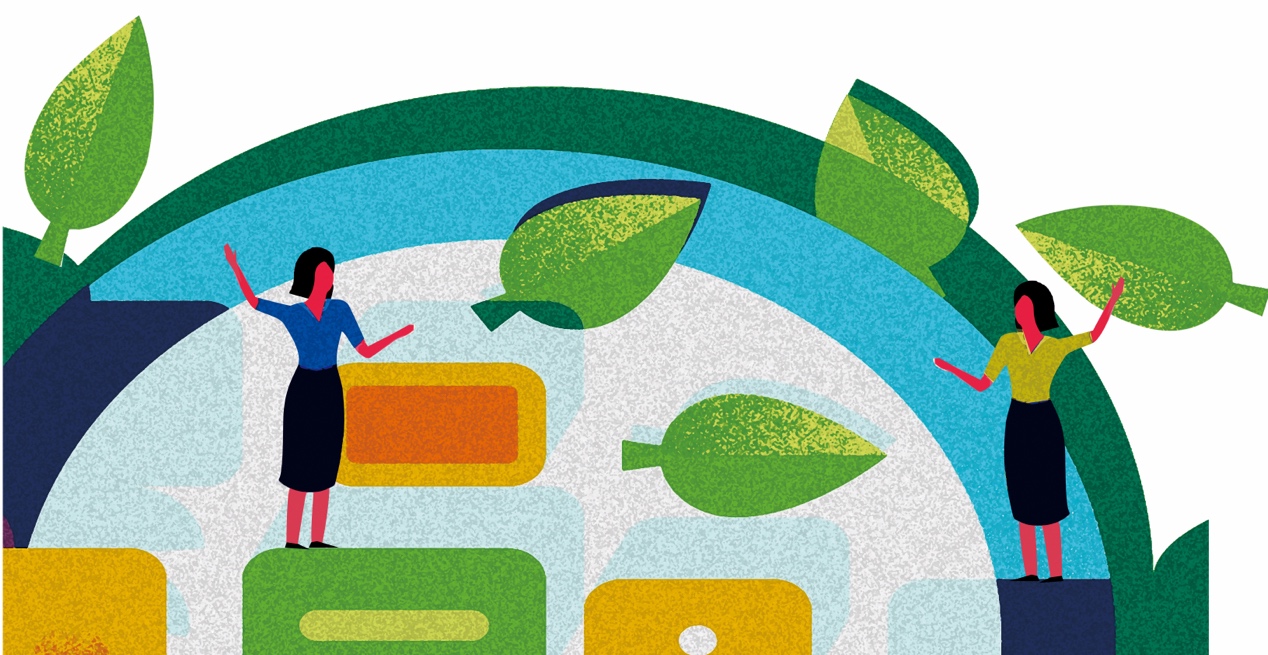 Illustration d'une personne jonglant avec plusieurs compétences